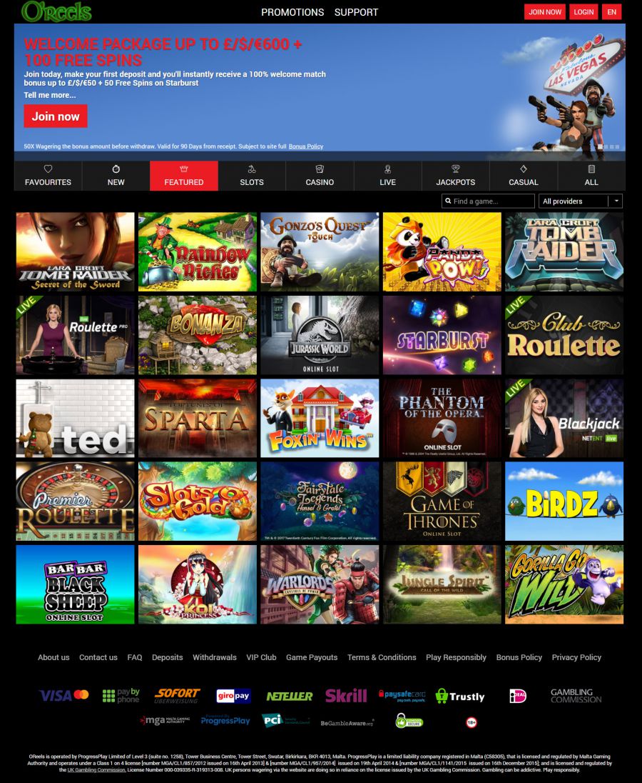 OReels Casino  screenshot