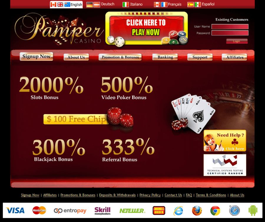 Pamper Casino  screenshot