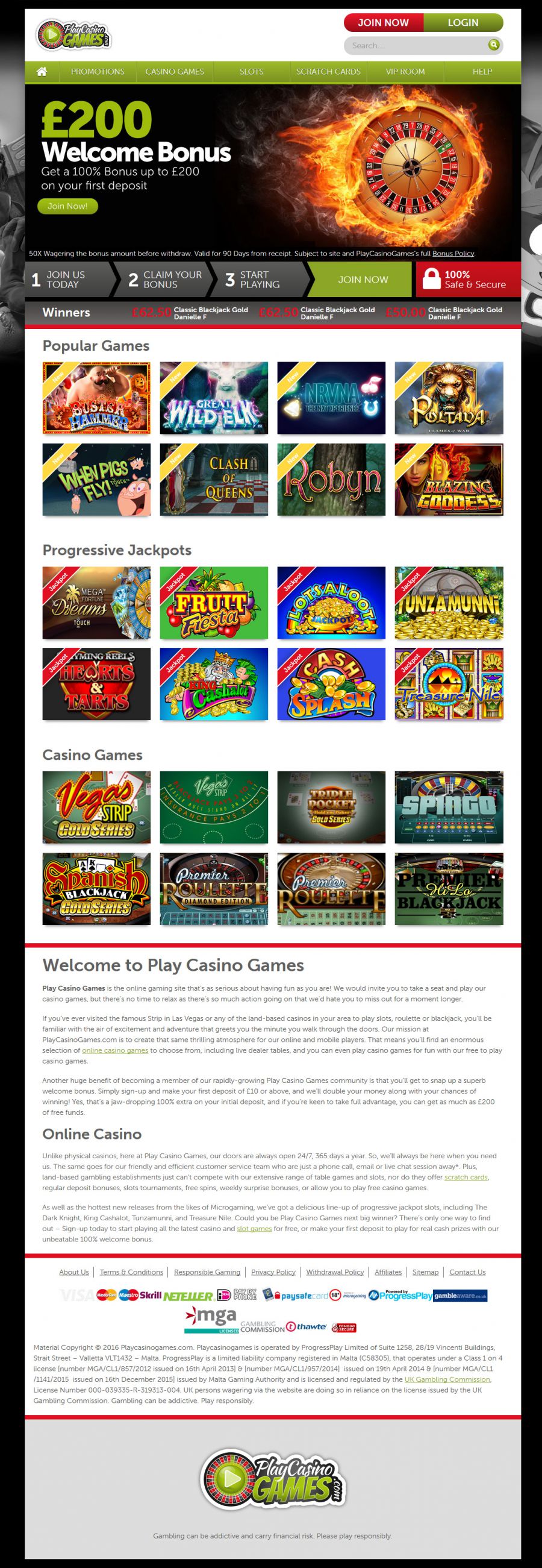 PlayCasinoGames Casino  screenshot