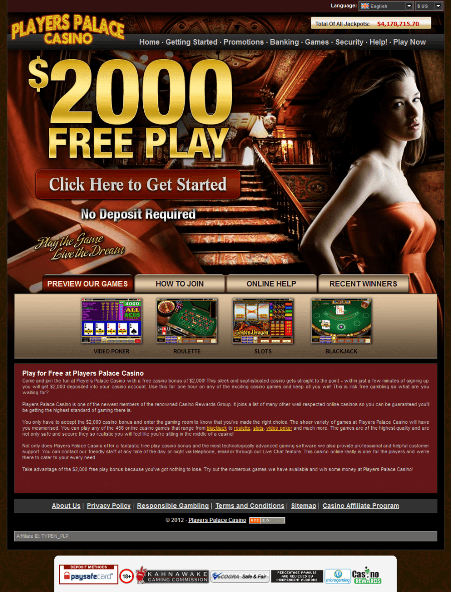 Players Palace Casino  screenshot