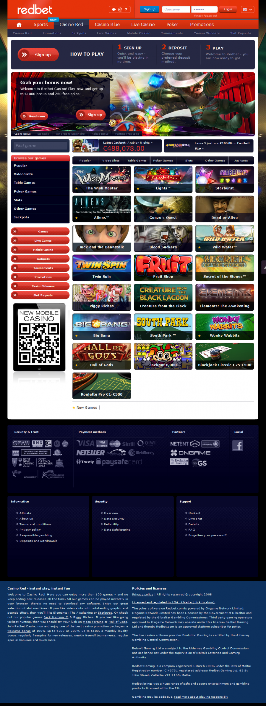Redbet Casino  screenshot