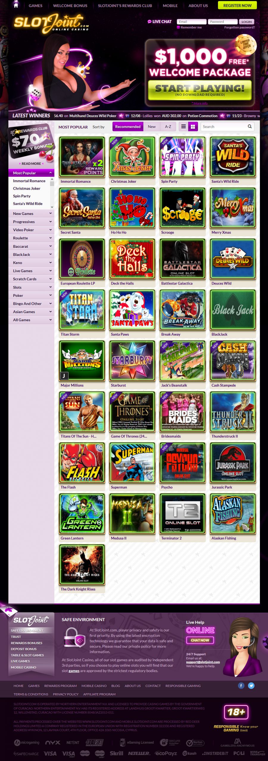Slotjoint Casino  screenshot