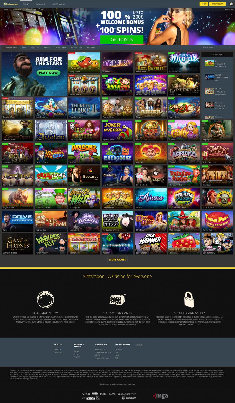 Slotsmoon Casino  screenshot