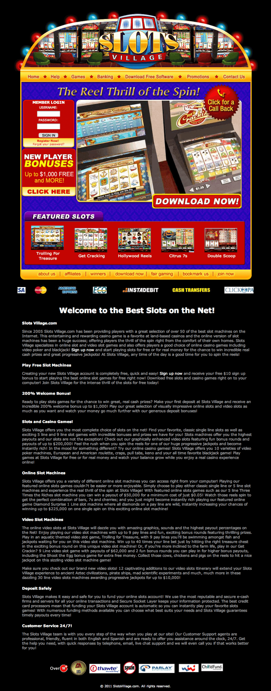 Slots Village Casino  screenshot