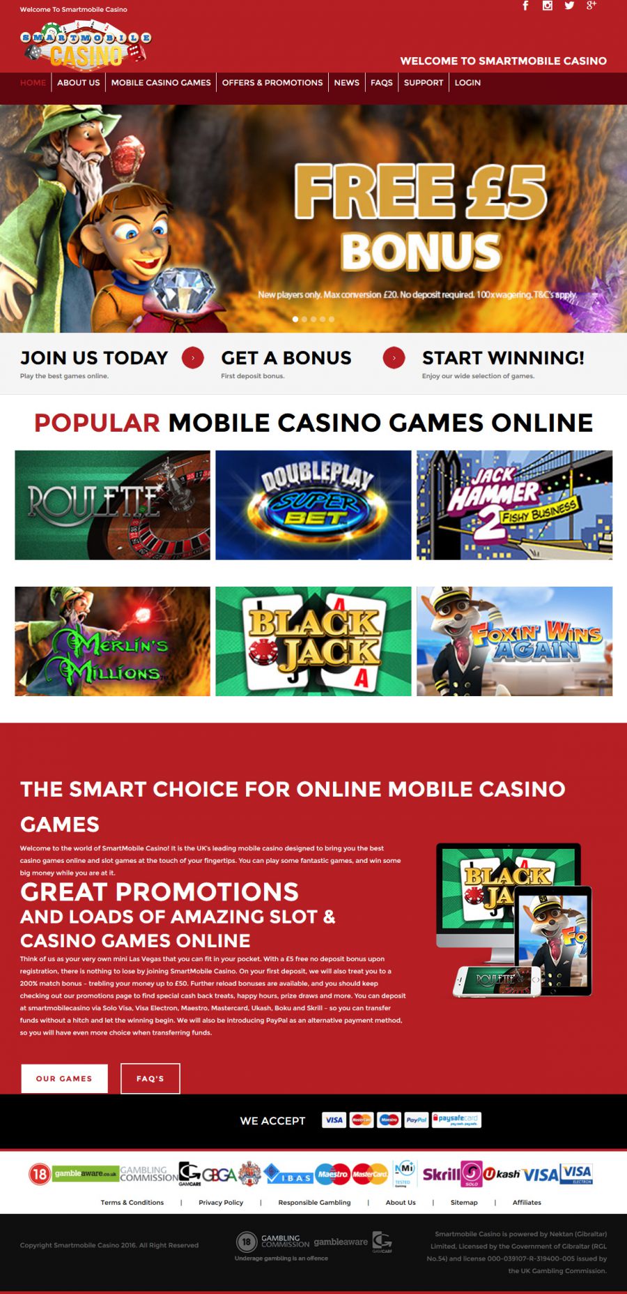 Smart Mobile Casino  screenshot