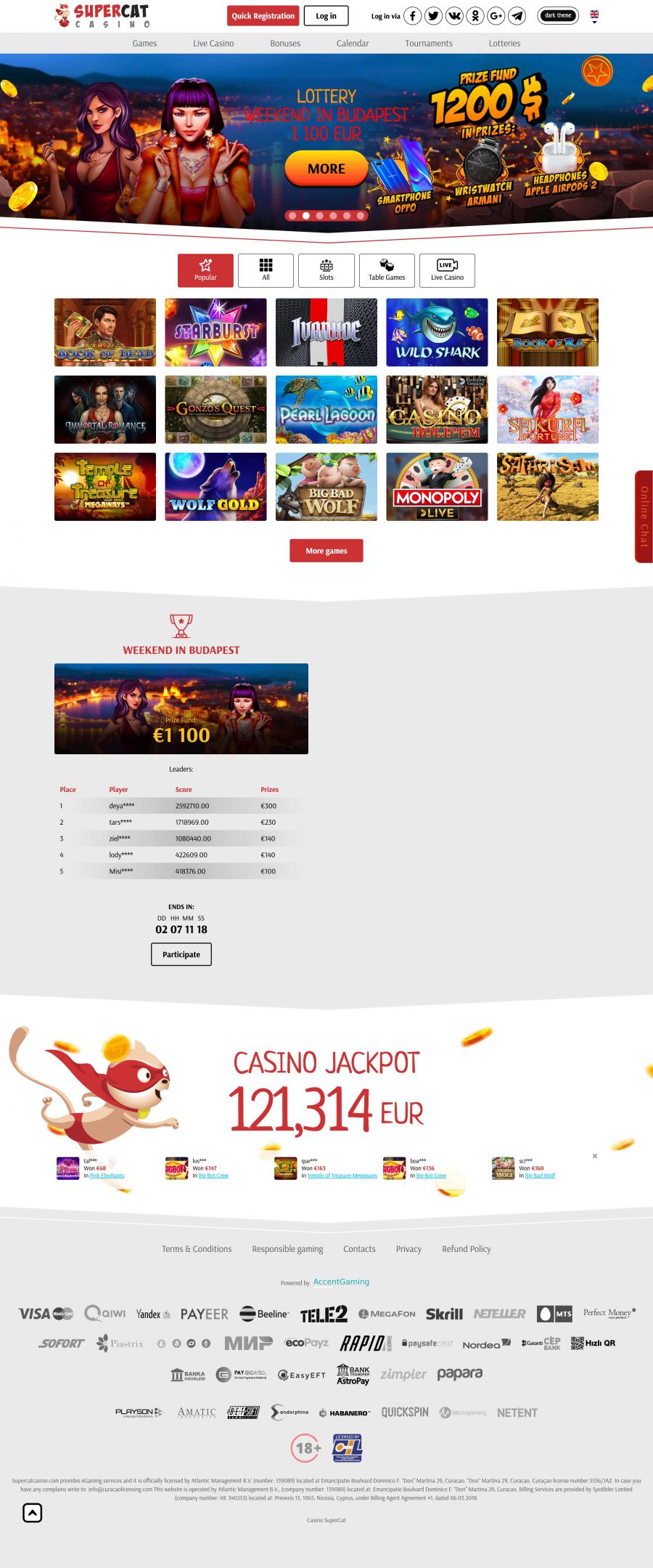 SuperCat Casino  screenshot