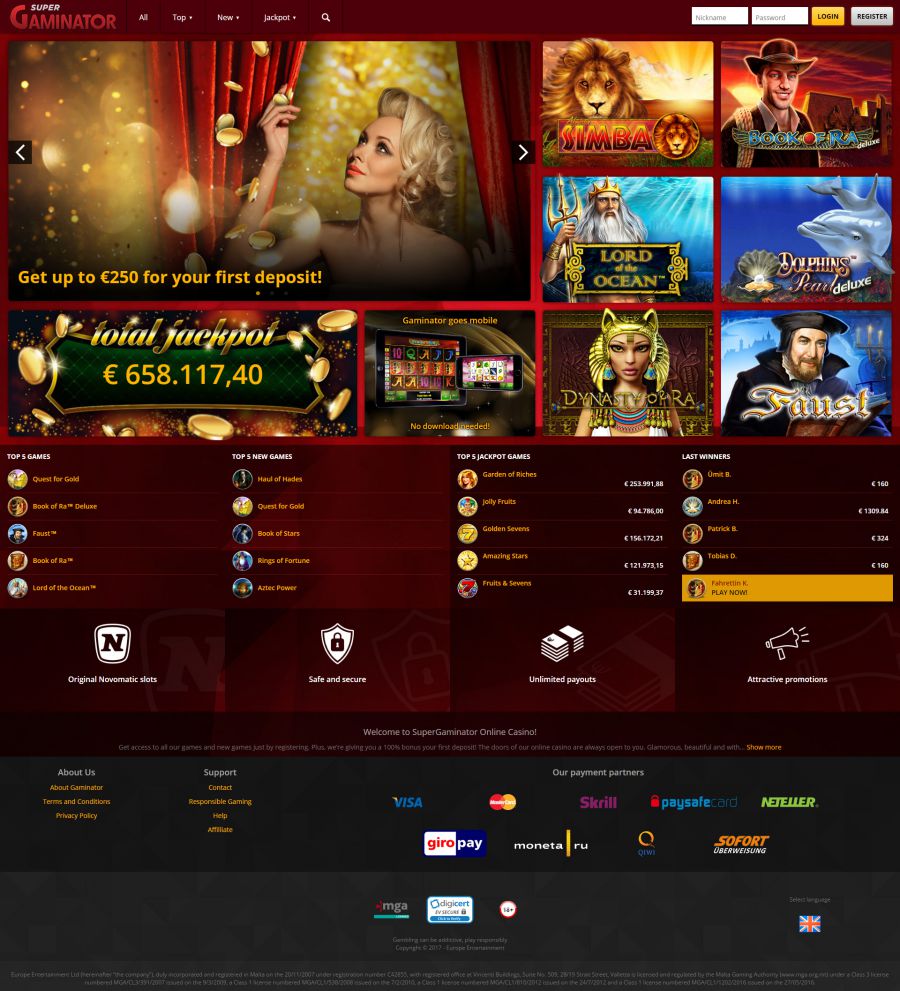 Supergaminator Casino  screenshot