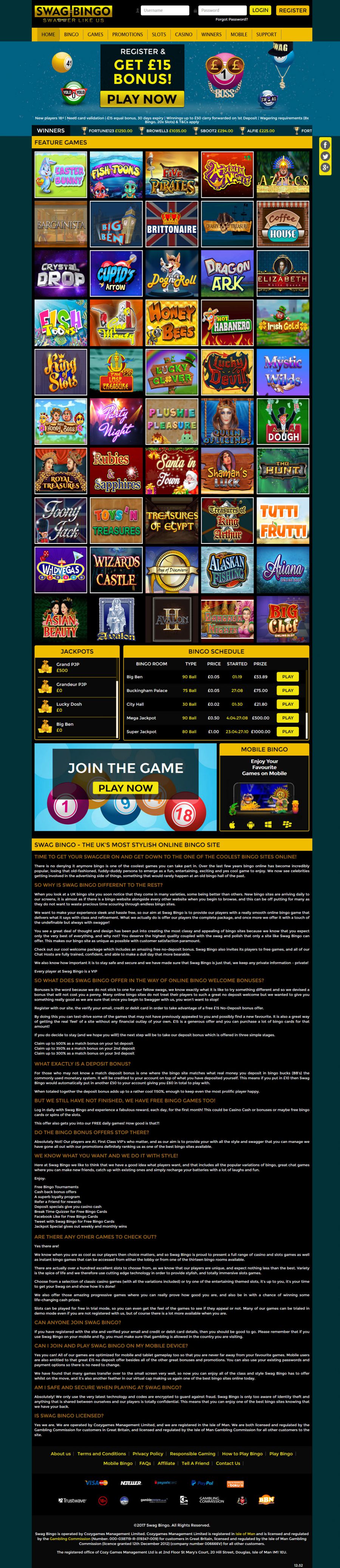 Swag Bingo Casino  screenshot