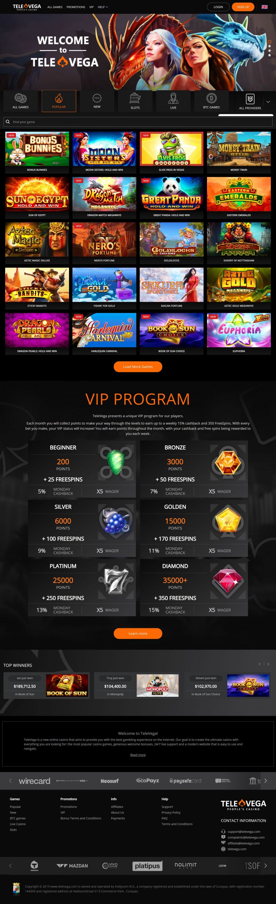 TeleVega Casino  screenshot
