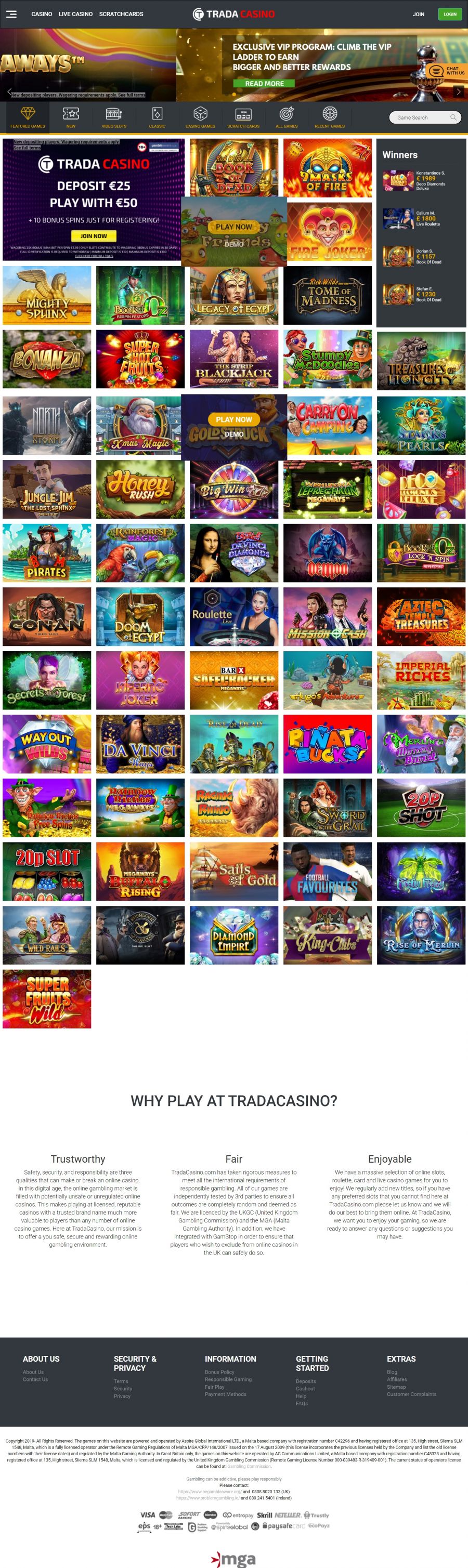 Trada Casino  screenshot