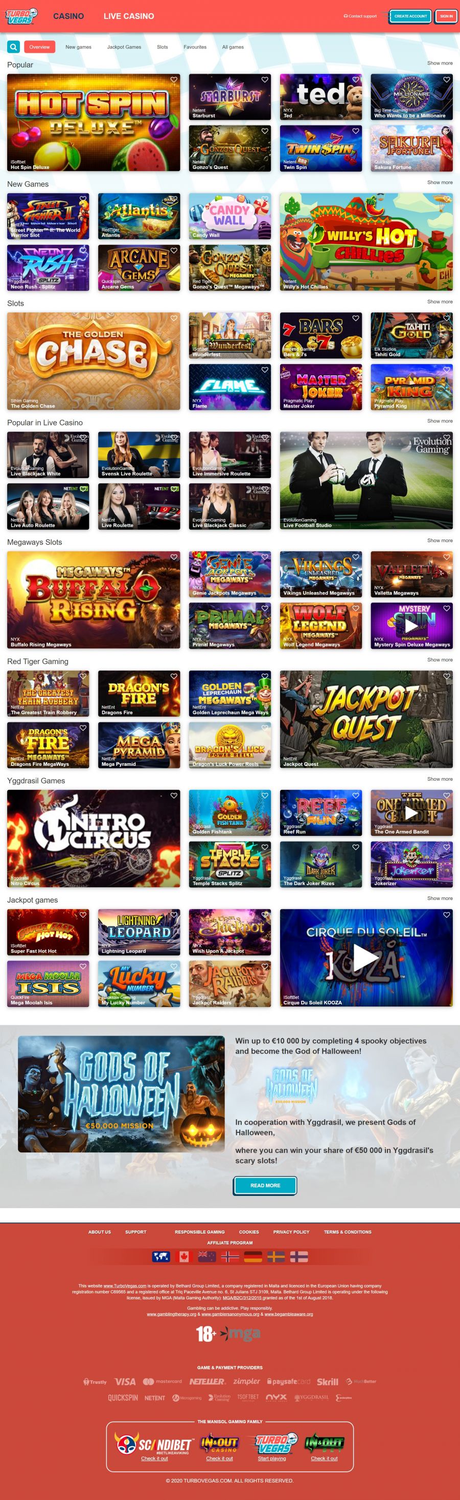 Turbo Vegas Casino  screenshot