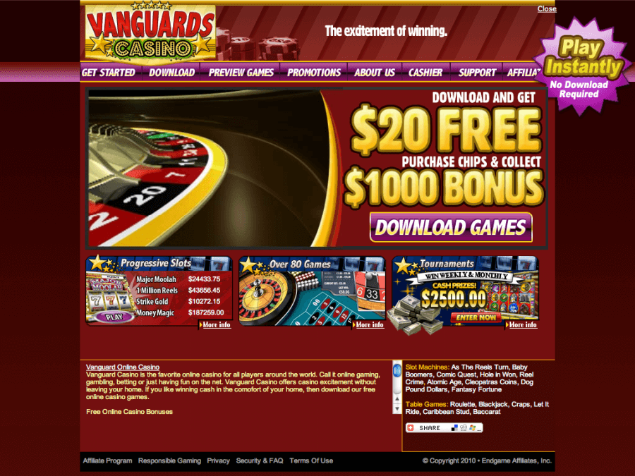 Vanguards Casino  screenshot