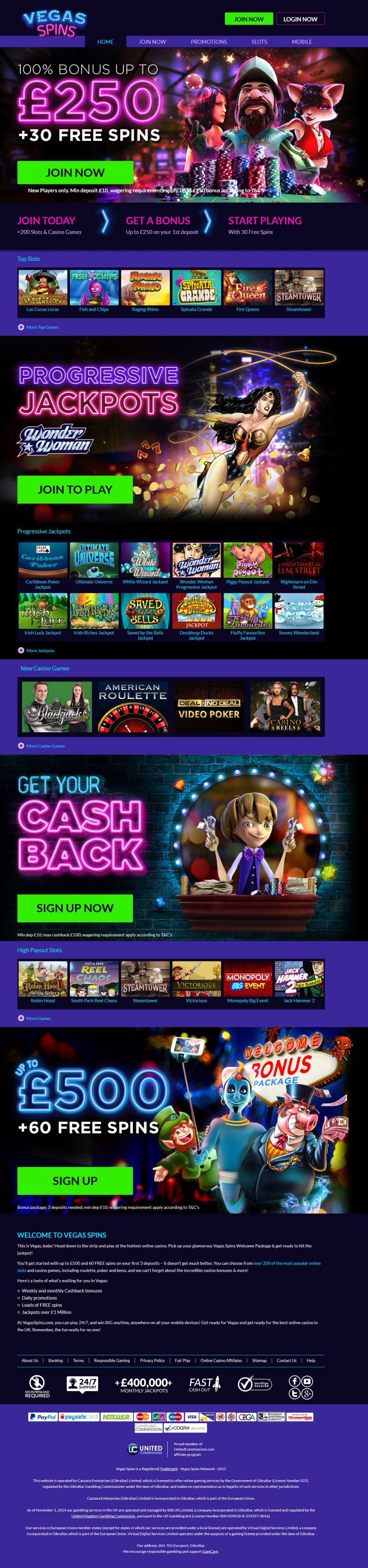 Vegas Spins Casino  screenshot