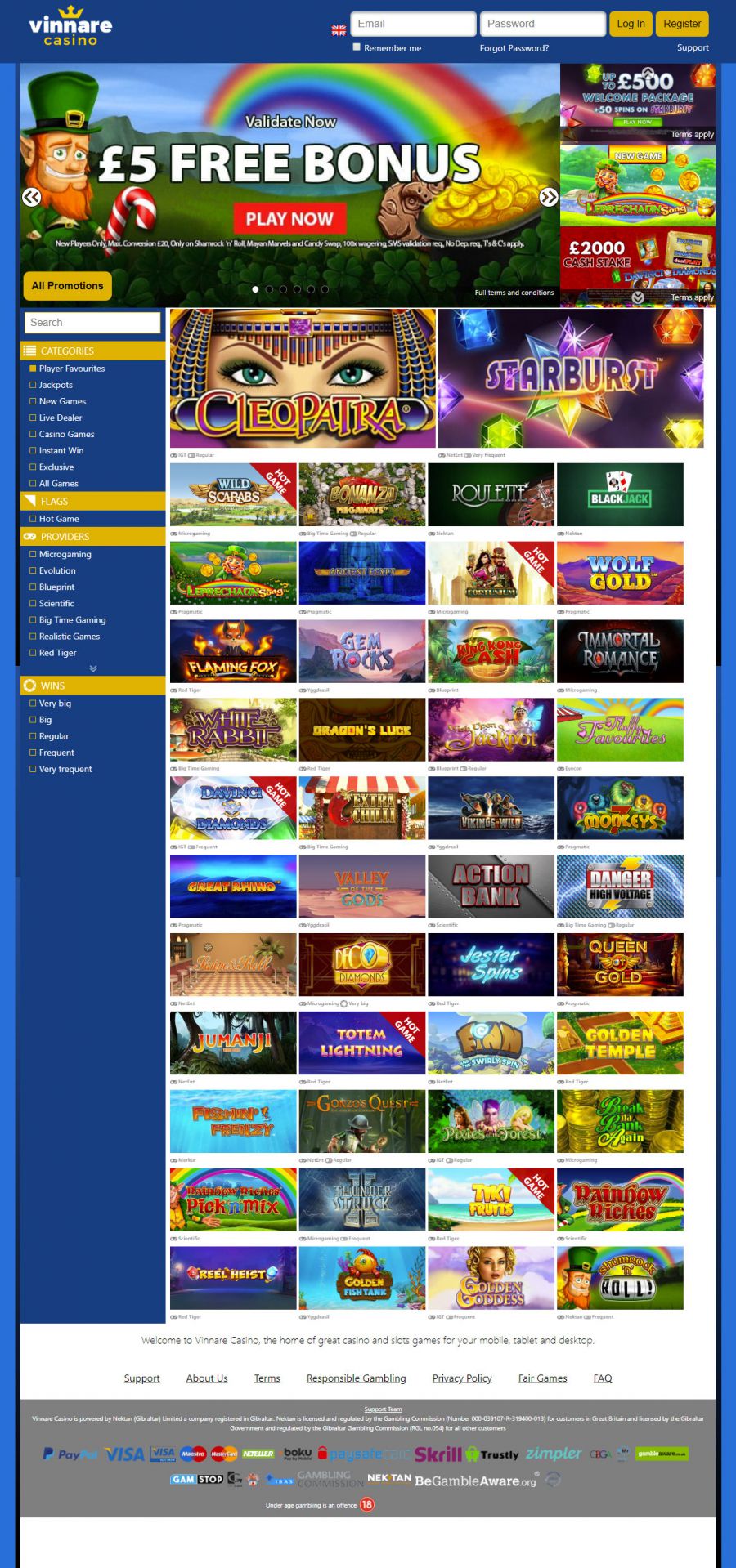 Vinnare Casino  screenshot