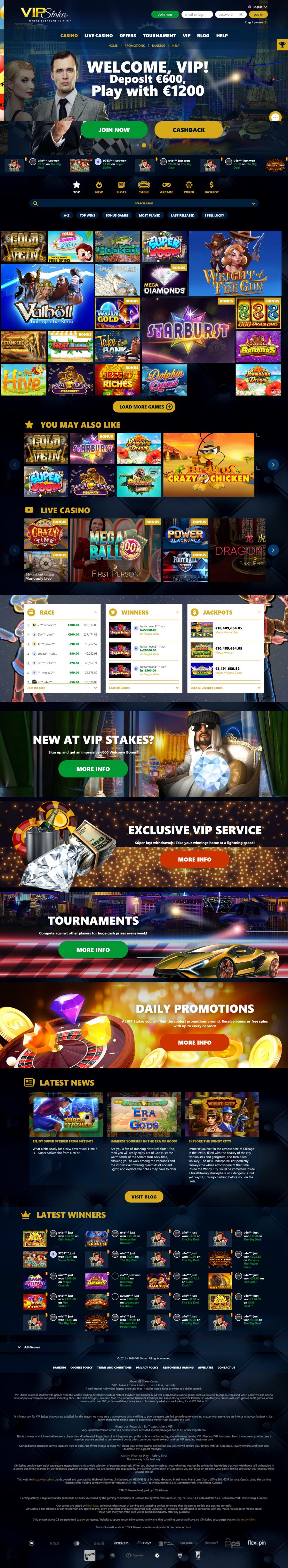 VIP Stakes Casino  screenshot