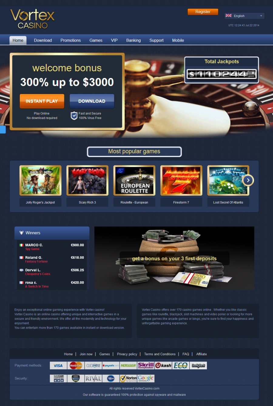 Vortex Casino  screenshot
