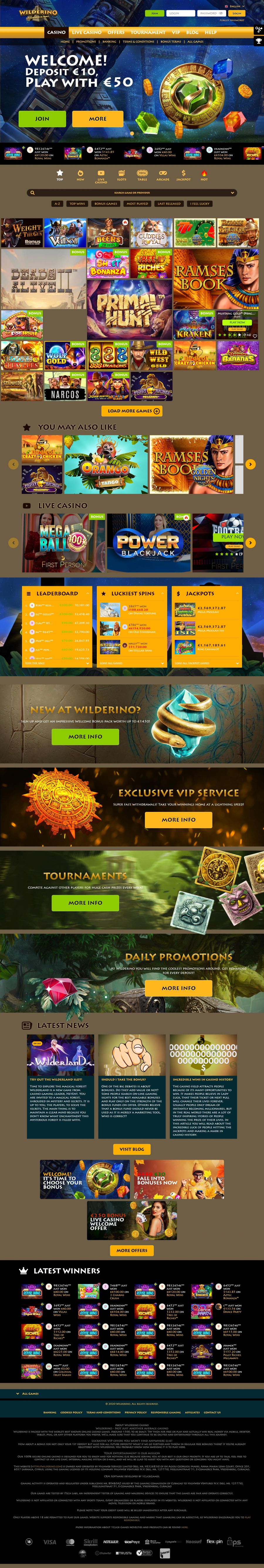Wilderino Casino  screenshot