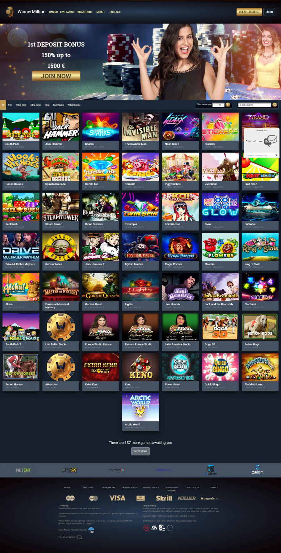 Winnermillion Casino  screenshot