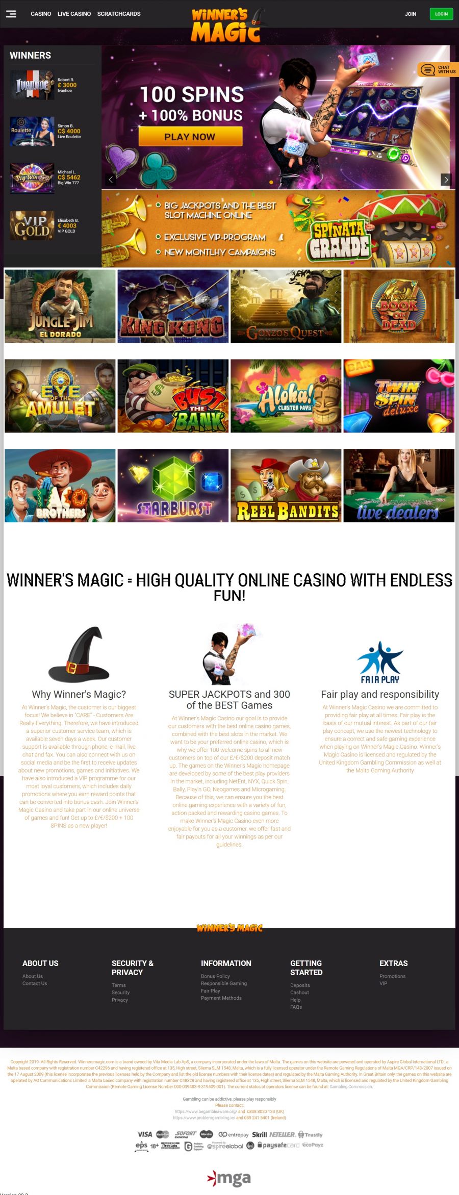 Winner's Magic Casino  screenshot