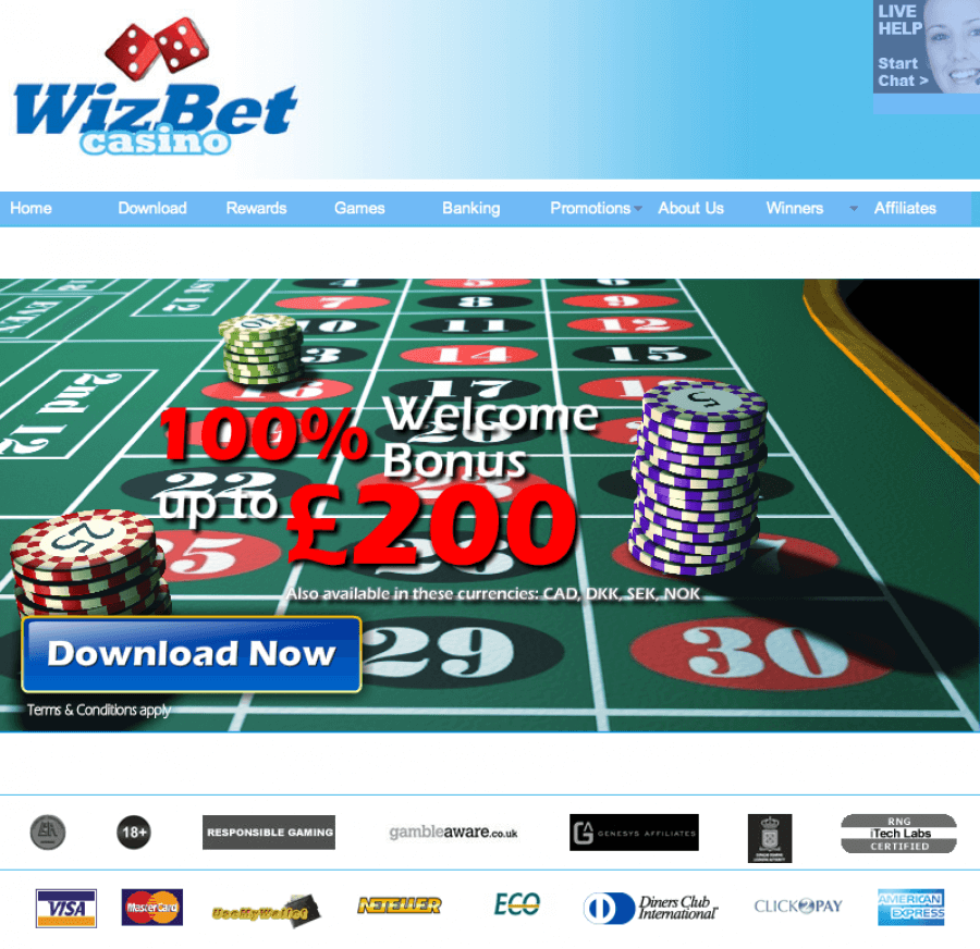 WizBet Casino  screenshot