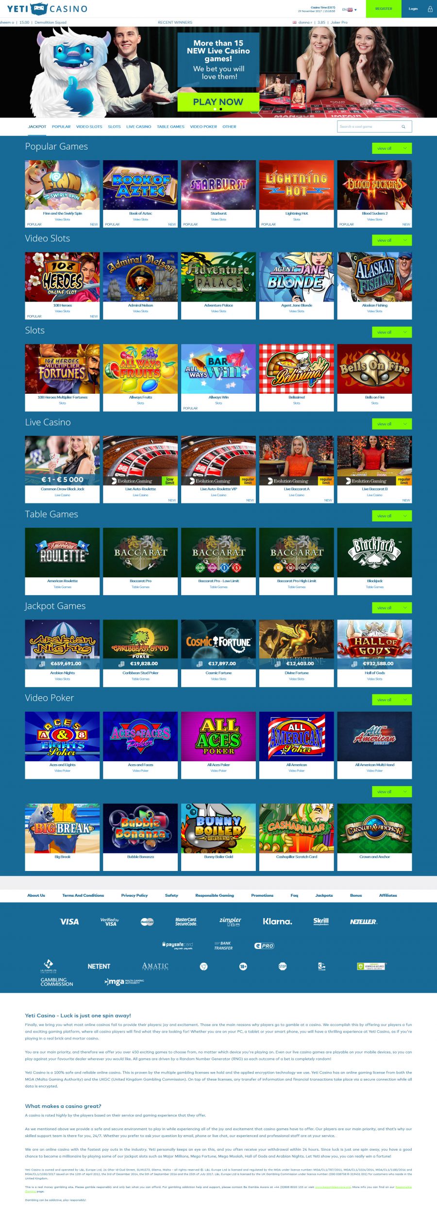 Yeti Casino  screenshot